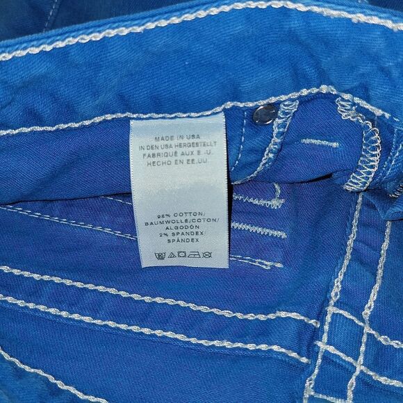 True Religion Skinny Jeans with Flaps Back Pockets Blue Size 28 - Picture 8 of 10